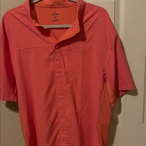 Under Armour Vibrant Coral Button-Up Shirt